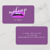 Moderne Elegante Glamour Violet Glitterie Visitenkarte (Vorne/Hinten)