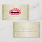 Moderne Elegante glamouröse Glitterie, Lippen Visitenkarte (Vorne/Hinten)