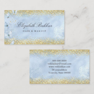 Moderne elegante Glitter-Schönheitssalon Visitenkarte