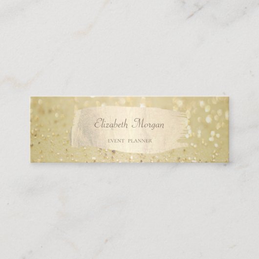 Moderne Elegante Glitterie ,Goldrausch Schlaganfal Mini Visitenkarte (Vorderseite)