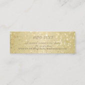 Moderne Elegante Glitterie ,Goldrausch Schlaganfal Mini Visitenkarte (Rückseite)