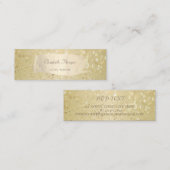 Moderne Elegante Glitterie ,Goldrausch Schlaganfal Mini Visitenkarte (Vorne/Hinten)