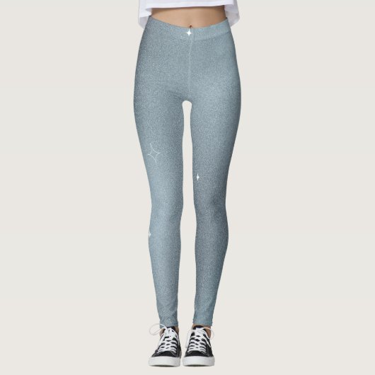 Moderne elegante Glitzer-Glitzern Leggings (Vorderseite)