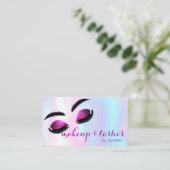 Moderne Elegante Glitzer Lashes Visitenkarte (Stehend Vorderseite)