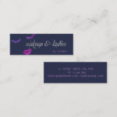 Moderne elegante Glitzer Lippen, Lashes Mini Visitenkarte (Vorne/Hinten)