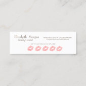 Moderne Elegante Glitzer Lippen, weiß Treuekarte (Rückseite)