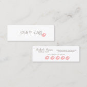 Moderne Elegante Glitzer Lippen, weiß Treuekarte (Vorne/Hinten)