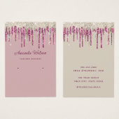 Moderne, elegante Glitzer Tropfen mit Grafikkarte (Vorne & Hinten)