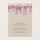 Moderne, elegante Glitzer Tropfen mit Grafikkarte (Rückseite)