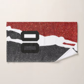 Moderne Elegante Glitzer Uni Basketball Sport Badhandtuch Set (Handtuch)