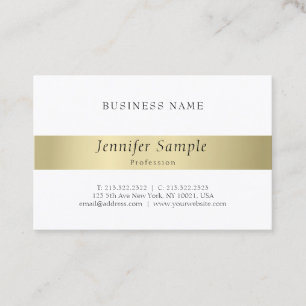 Moderne Elegante Gold Beruflich Sleek Schlicht Visitenkarte