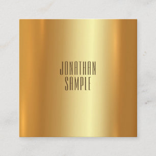 Moderne Elegante Gold Charmantes Design Einzigarti Quadratische Visitenkarte