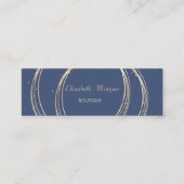 Moderne elegante "Gold Circles" Mini Visitenkarte (Vorderseite)