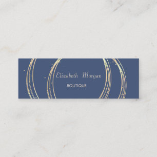 Moderne elegante "Gold Circles" Mini Visitenkarte