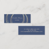 Moderne elegante "Gold Circles" Mini Visitenkarte (Vorne/Hinten)