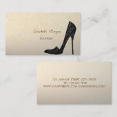 Moderne, elegante Gold Confetti, High Heels Visitenkarte (Vorne/Hinten)