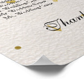 Moderne elegante Gold Confetti Hochzeitskarte Poster (Ecke)