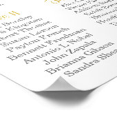 Moderne elegante Gold Confetti Hochzeitskarte Poster (Ecke)