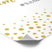 Moderne, elegante Gold Confetti Hochzeitsrahmen fü Poster (Ecke)