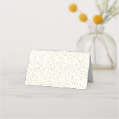 Moderne Elegante Gold Confetti Wedding Platzkarte (Rückseite)