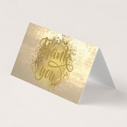 Moderne elegante Gold Dankeschön Card Visitenkarten (Vorderseite)