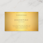 Moderne elegante Gold Design Script-Klasse Visitenkarte (Rückseite)