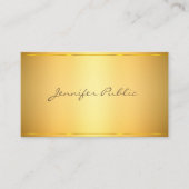 Moderne elegante Gold Design Script-Klasse Visitenkarte (Vorderseite)