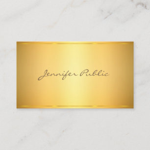 Moderne elegante Gold Design Script-Klasse Visitenkarte