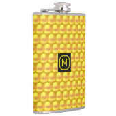 Moderne, elegante Gold Dots & Monogram Flachmann (Rechts)