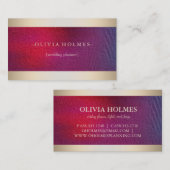 Moderne Elegante Gold Foil Metal Beruflich Visitenkarte (Vorne/Hinten)