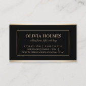 Moderne Elegante Gold Foil Metal Beruflich Visitenkarte (Rückseite)