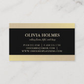 Moderne Elegante Gold Foil Metal Beruflich Visitenkarte (Rückseite)