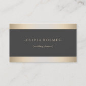 Moderne Elegante Gold Foil Metal Beruflich Visitenkarte (Vorderseite)