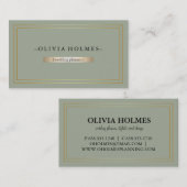 Moderne Elegante Gold Foil Metal Beruflich Visitenkarte (Vorne/Hinten)