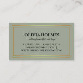 Moderne Elegante Gold Foil Metal Beruflich Visitenkarte (Rückseite)