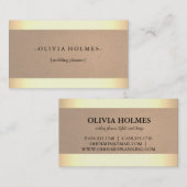 Moderne Elegante Gold Foil Metal Beruflich Visitenkarte (Vorne/Hinten)