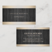 Moderne Elegante Gold Foil Metal Beruflich Visitenkarte (Vorne/Hinten)