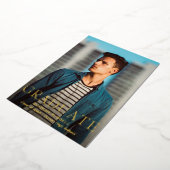 Moderne Elegante Gold Foto Abschluss Ankündigung (Gedreht)