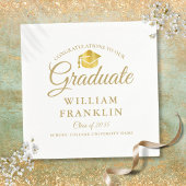 Moderne elegante Gold Graduation Party Serviette
