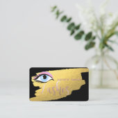 Moderne elegante Gold-, Lashes- und Schmuckstücke Visitenkarte (Stehend Vorderseite)