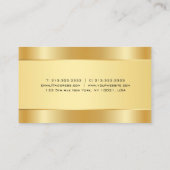 Moderne, elegante Gold-Look Visitenkarte (Rückseite)