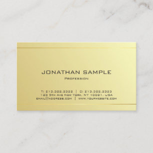 Moderne Elegante Gold Minimalistischer Luxus Visitenkarte