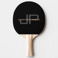 Moderne Elegante Gold Name Schwarz Mit Monogramm