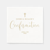 Moderne elegante Gold-Script-Bestätigung Serviette (Vorderseite)