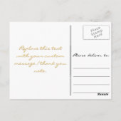 Moderne elegante Gold Script Rustic Earth Vielen D Postkarte (Rückseite)