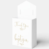 Moderne elegante Gold Script Taufe Fvor Box Geschenkschachtel (Offen)