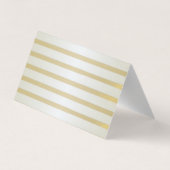 Moderne, elegante Gold-Streifen Dankeschön-Karte Visitenkarten (Rückseite)