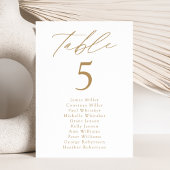 Moderne elegante Gold Tischnummer Seating Chart