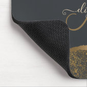 Moderne elegante Gold-Touch-Monogramm Mousepad (Ecke)