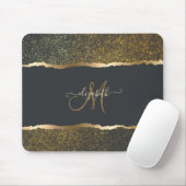 Moderne elegante Gold-Touch-Monogramm Mousepad (Mit Mouse)